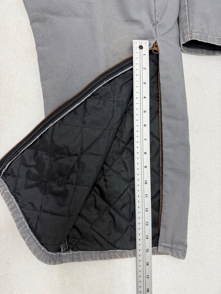 WALLS ZERO ZONE Vintage Insulated Coveralls Gray Canvas Outerwear Mens
