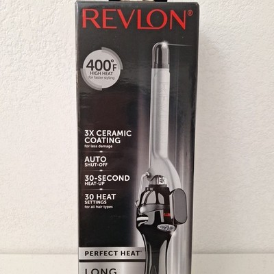 NEW Revlon Perfect Heat 3/4in Ceramic Curling Iron Auto Shut Off 30 Sec Heat Up