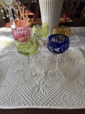 Set Of (5) AJKA Marsala Cut To Clear Crystal ...