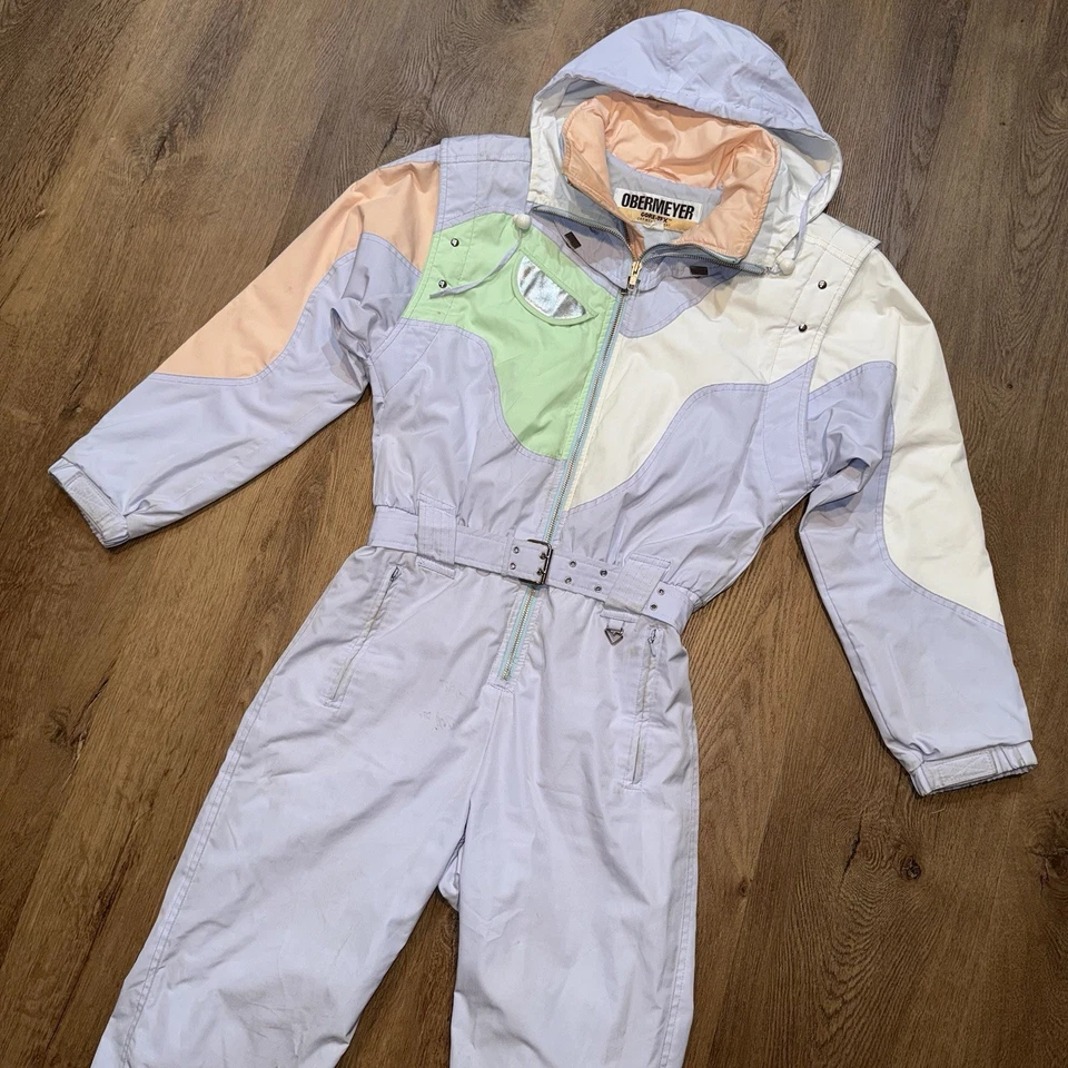 Traje de esquí Obermeyer para mujer 8 piezas traje de nieve babero de nieve vintage Gore Tex años 80 Foto 2 de 4