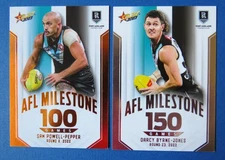 2023 Select AFL "MILESTONE" Cards:  POWELL-PEPPER & BYRNE-JONES (Port Adelaide)