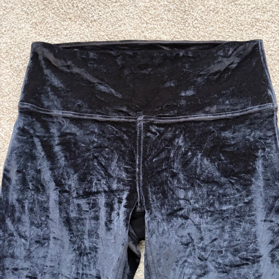 Apretado Lululemon Wunder Lounge para mujer 12 terciopelo negro tiro alto Foto 2 de 4