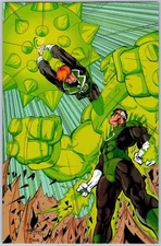 Guy Gardner vs Green Lantern Comic Panel Poster Splash Page Art Pin-Up Hal
