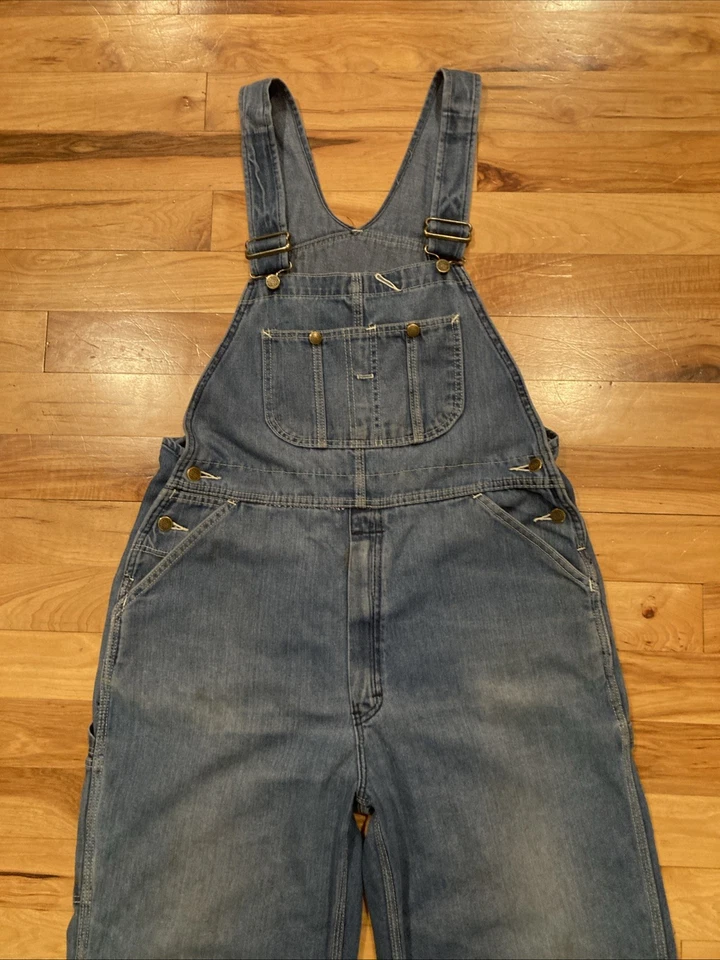 Mono vaquero azul vintage Roebucks para hombre 34 x 30 EE. UU. Sears Farm Ranch Foto 3 de 4