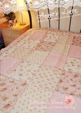Cath Kidston PinkCountry Rose Patchwork Sofa/Chair/Bed Throw/Blanket 