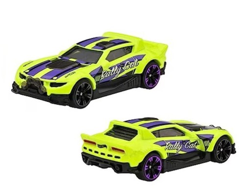 Hot Wheels Rally Cat Neon Speeders 1:64 Scale 3 Inch Diecast Model Car - Picture 2 of 2