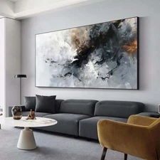 Abstract Wall Art Paintings Hand Painted Oil Painting on Canvas Black