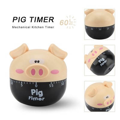 Niedlicher Cartoon Schwein Küche Timer Mechanische Timer Zähler für Kochzeit