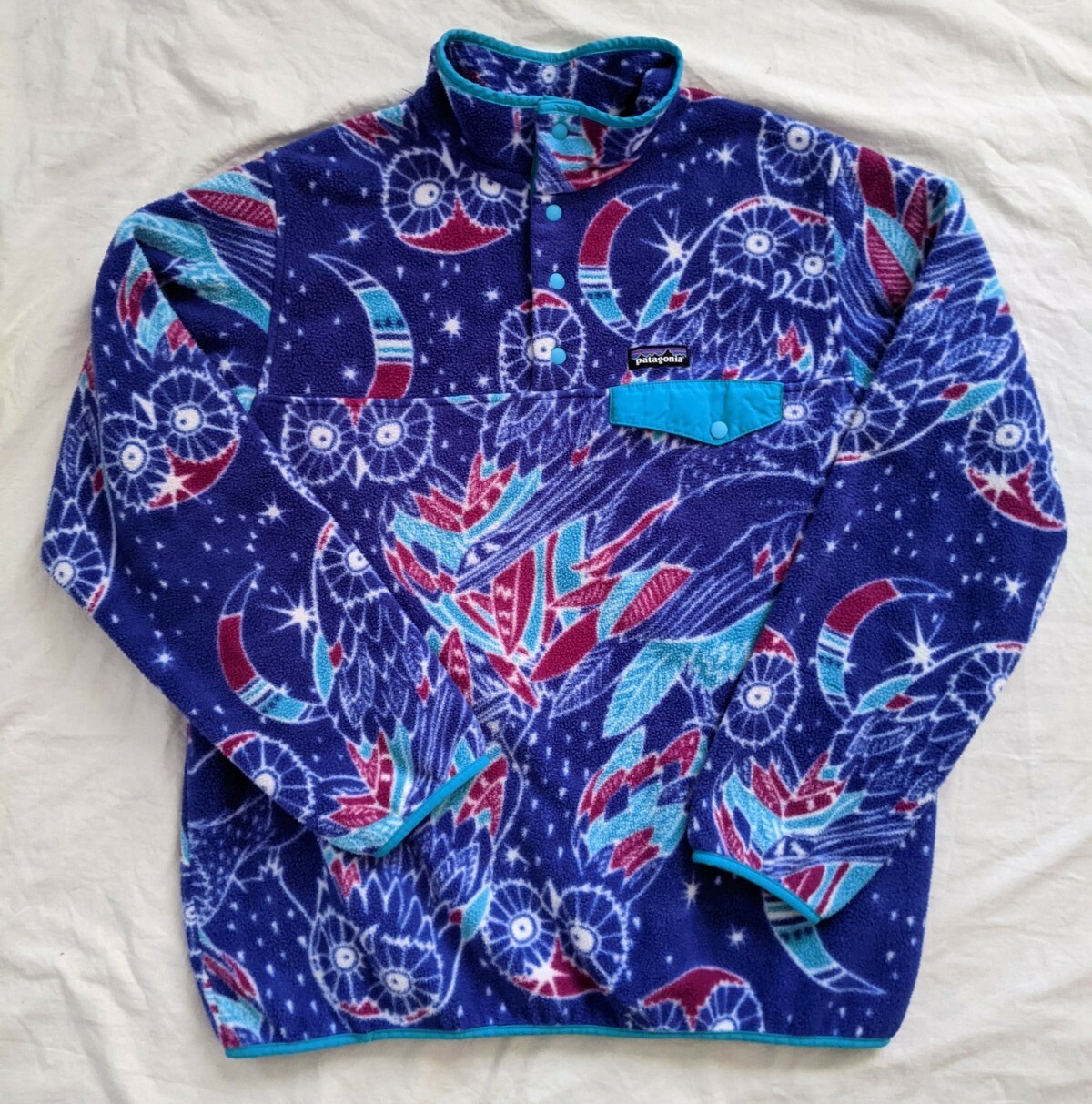 Vintage Patagonia Fleece Synchilla Jacket Rare Owl Creature Pattern womens XL image 5