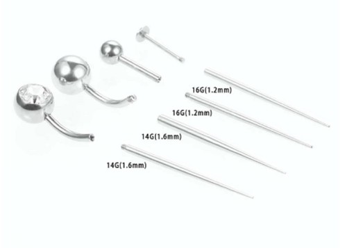 Piercings de estiramiento de oreja sin rosca para alfiler de inserción cónica de acero - Imagen 3 de 13
