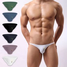 6-Pack Men's Solid Cotton LOW RISE Bikini Brief Underwear Assorted Colors