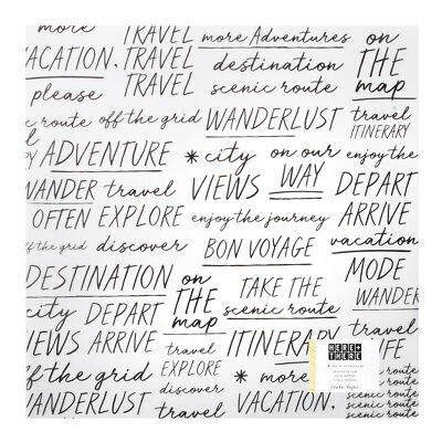 Crate Paper Here & There 12 x 12 Vellum Paper Traveler Bon Voyage Journey Travel