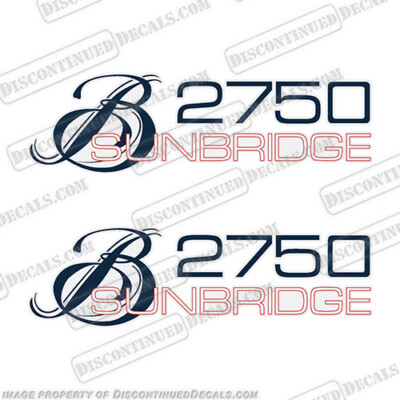 Fits Bayliner Boats Sunbridge 2750 Decals (Set of 2)
