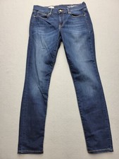 Gap Women's Jeans Size 29 Blue Mid Rise Jegging Solid Denim Cotton Blend