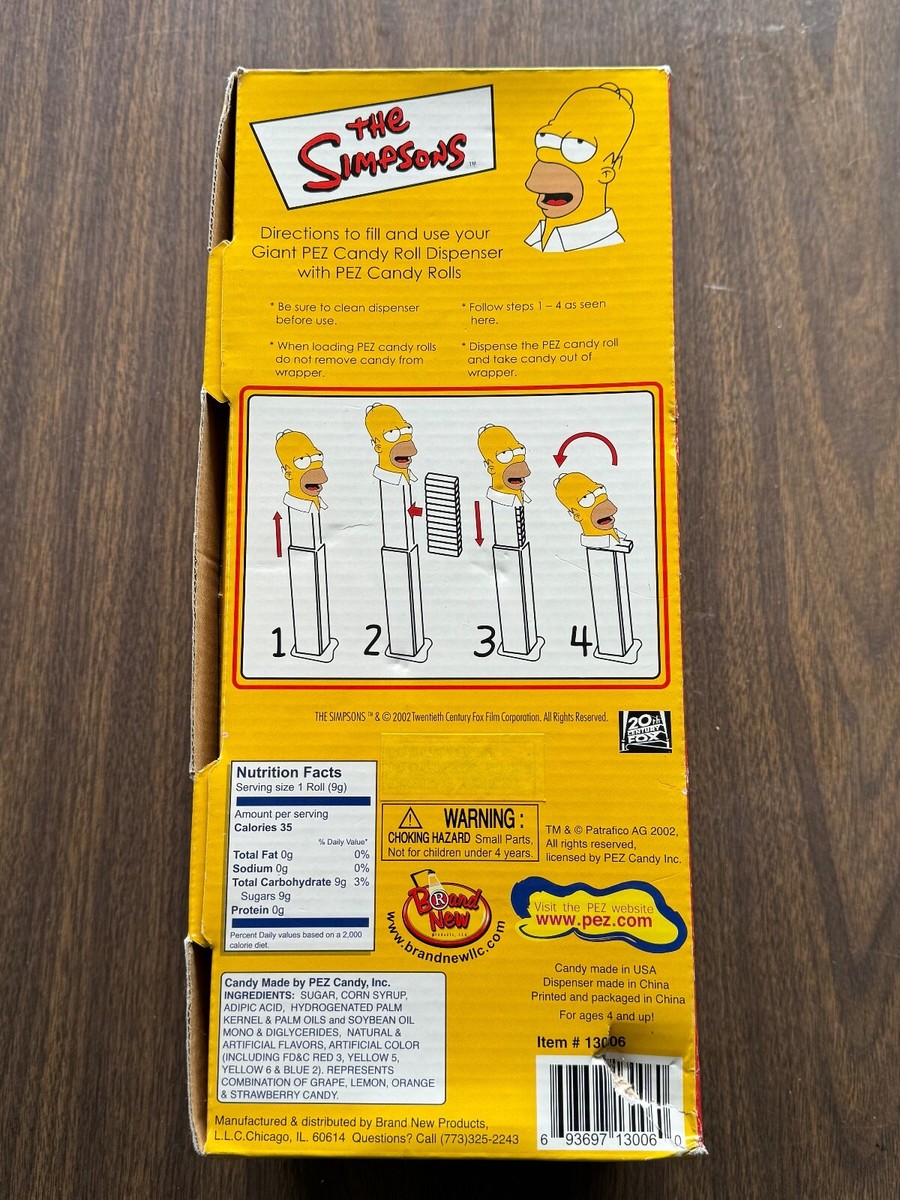 Giant Pez Homer Simpson Collectible Candy Dispenser | eBay