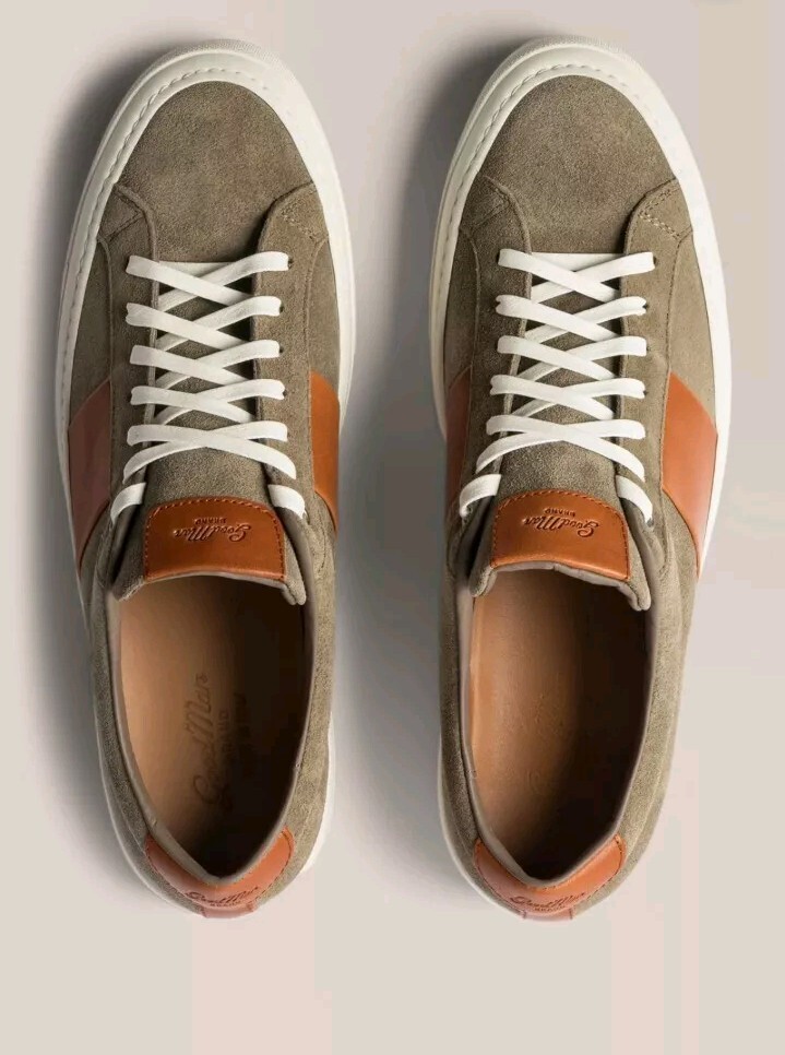 Good Man Brand Legacy Lo Top Midtown Sneakers Light Grey Suede/ Vachetta Sz 9.5 Good Man Brand | Shoes | Good Man Brand Sneakers Mens 3  main image 3