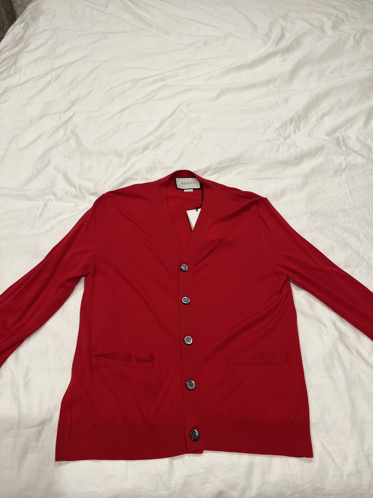 gucci red cardigan