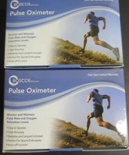 Roscoe Medical Finger Pulse Oximeter Oxygen Saturation Monitor - 2 PACK