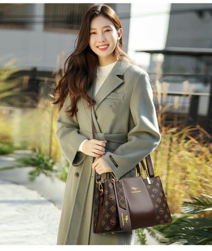 Luxury Handbag Fashion Print Large Capacity Soft Leather Women Shoulder Crossbod - Picture 18 of 36