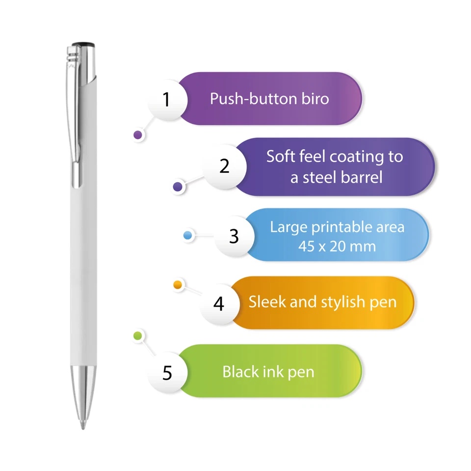 Custom Printed Softfeel Notebook & Pen Set, available in sets of 10, 20, or 50. - Image 4 of 4