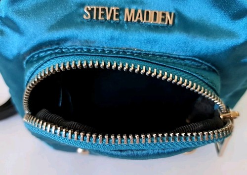 Steve Madden Teal Satin Mini Backpack Purse- See Description - Picture 8 of 9