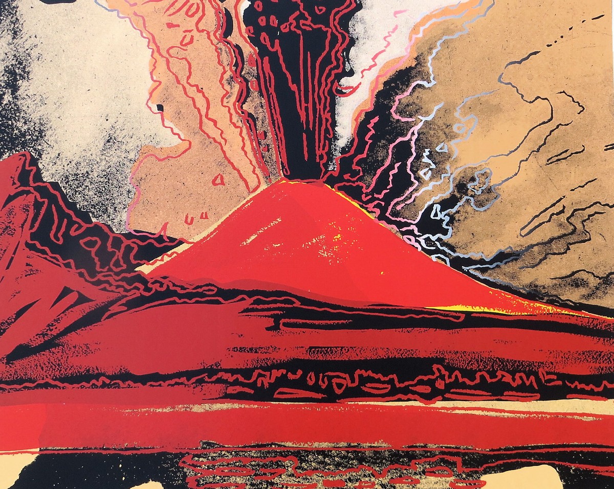 Andy Warhol Vesuvius Volcano Screenprint 1985 Trial Proof 31-1/2 x