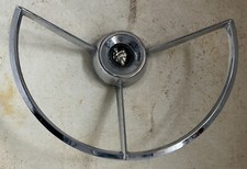 Vintage Mercury Man Steering Wheel Horn Ring Oem Chrome Vintage Mercury Man Steering Wheel Horn Ring Oem Chrome