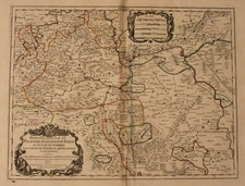 Orig. grenzkol. Kupferstichkarte "Partie Occidentale du Palatinat" 1700 sf