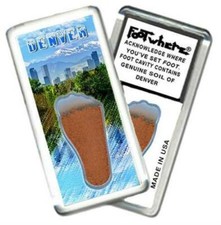Denver FootWhere® Souvenir Fridge Magnet. Made in USA