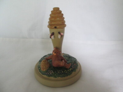 Brown Bag Cookie Art Mold Stamp Bear With Beehive Bees W/ Handle Vintage 