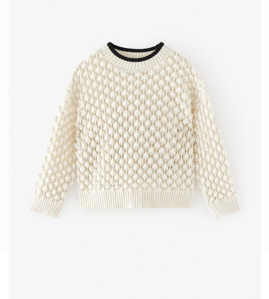 Textured weave sweater clearance zara