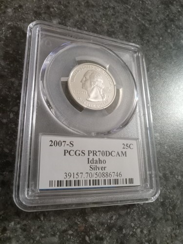 2007-S IDAHO Silver Proof Quarter PR70 PCGS FLAG LABEL EXCELLENT LOW PRICE!! - Picture 3 of 5