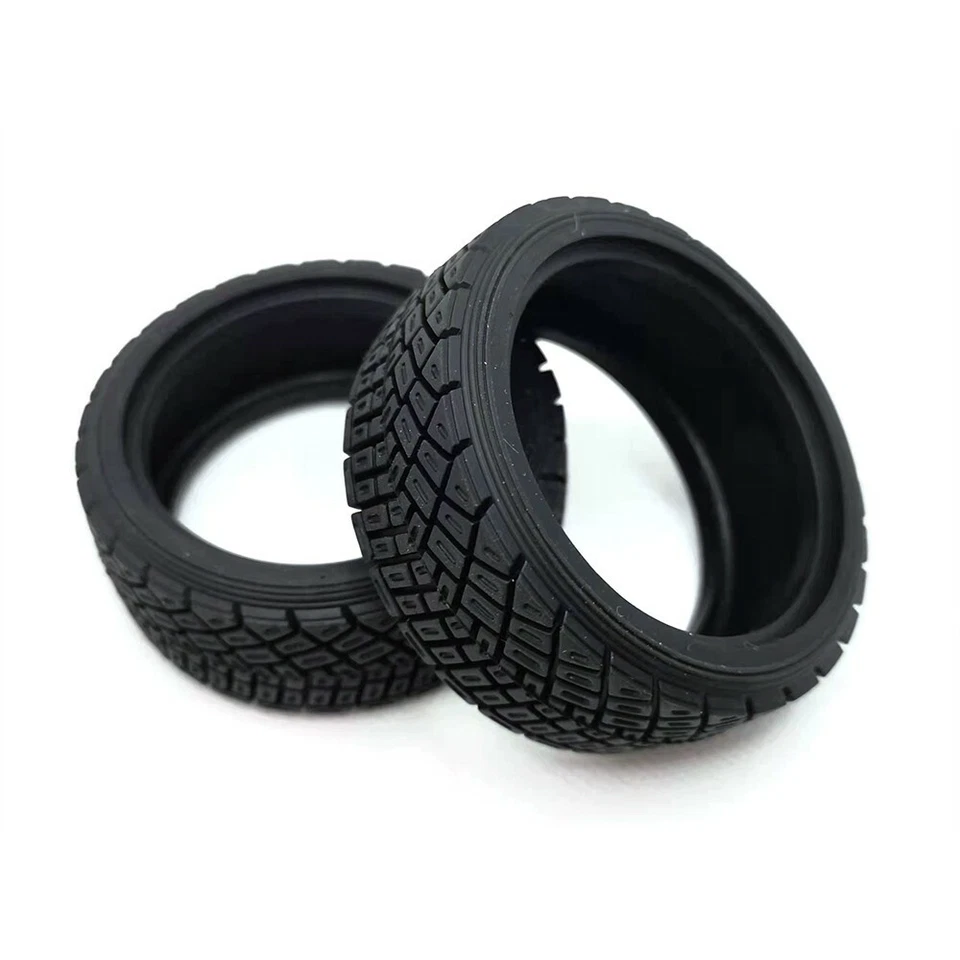 4Pcs Soft Rubber Tires For RC 1/10 Rally RC Off Road Car HSP HPI PP0189 Set - Image 3 of 4