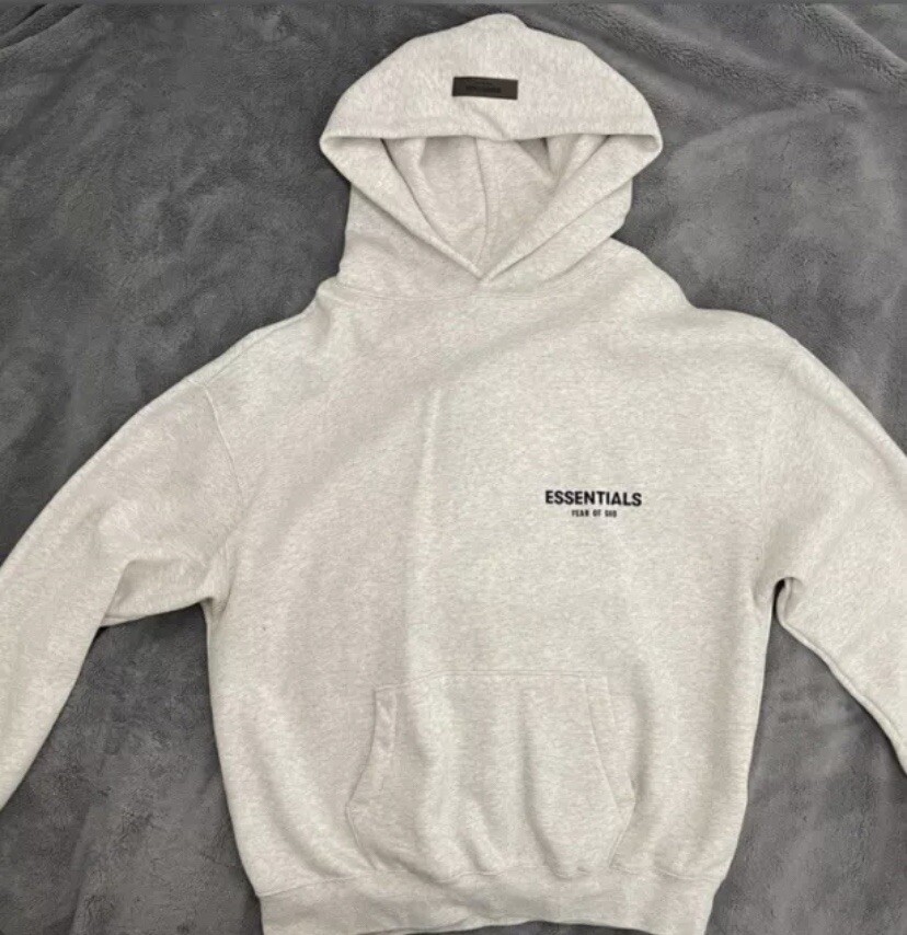 Light Grey Essentials Hoodie - Comfortable & Stylish Pullover