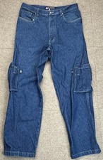 Karl Kani Jeans Rare  Vtg Men's Cargo Conductor Denim Jeans Size 34