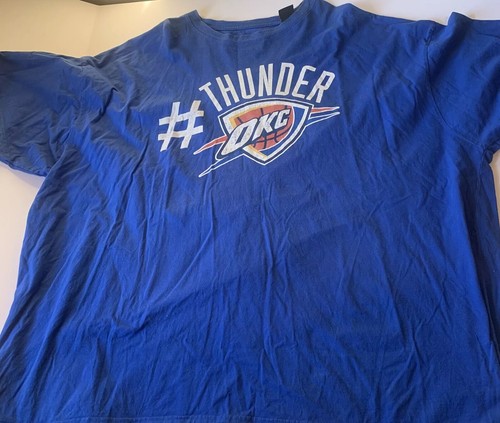 Majestic Adult T Shirt Size 5XL BIG Blue OKC Thunder Kevin Durant #35 Cotton