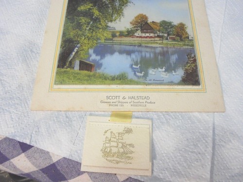 sample calendar scott & hallstead weeksville produce north carolina glass photo - Picture 4 of 9