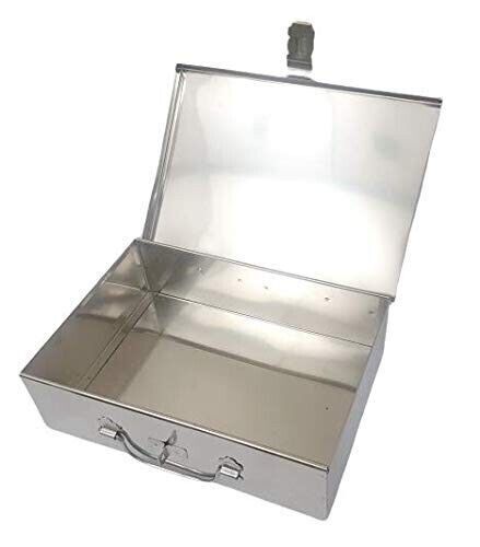 Casillero/caja de joyas/caja de acero inoxidable (tamaño 12 pulgadas, plata) - Imagen 3 de 4