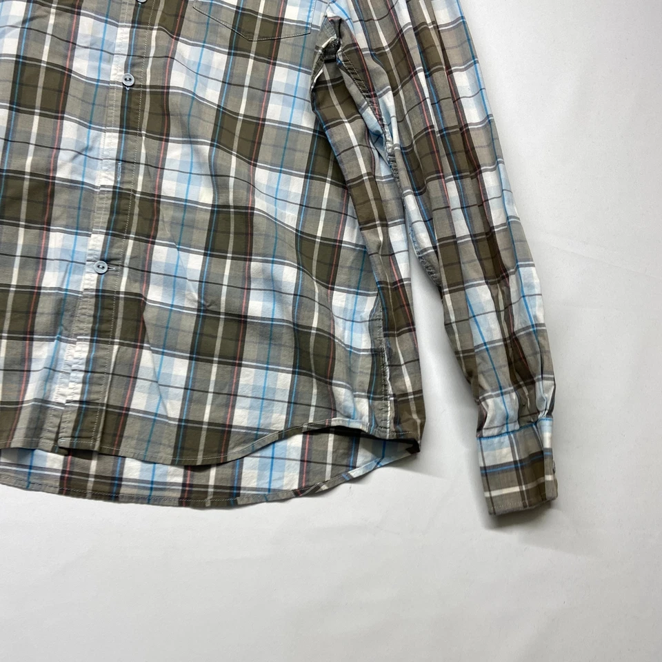 Volcom Shirt Men's Large Multicolor Plaid Round Hem Long Sleeve Casual Button-Up - Image 2 of 4