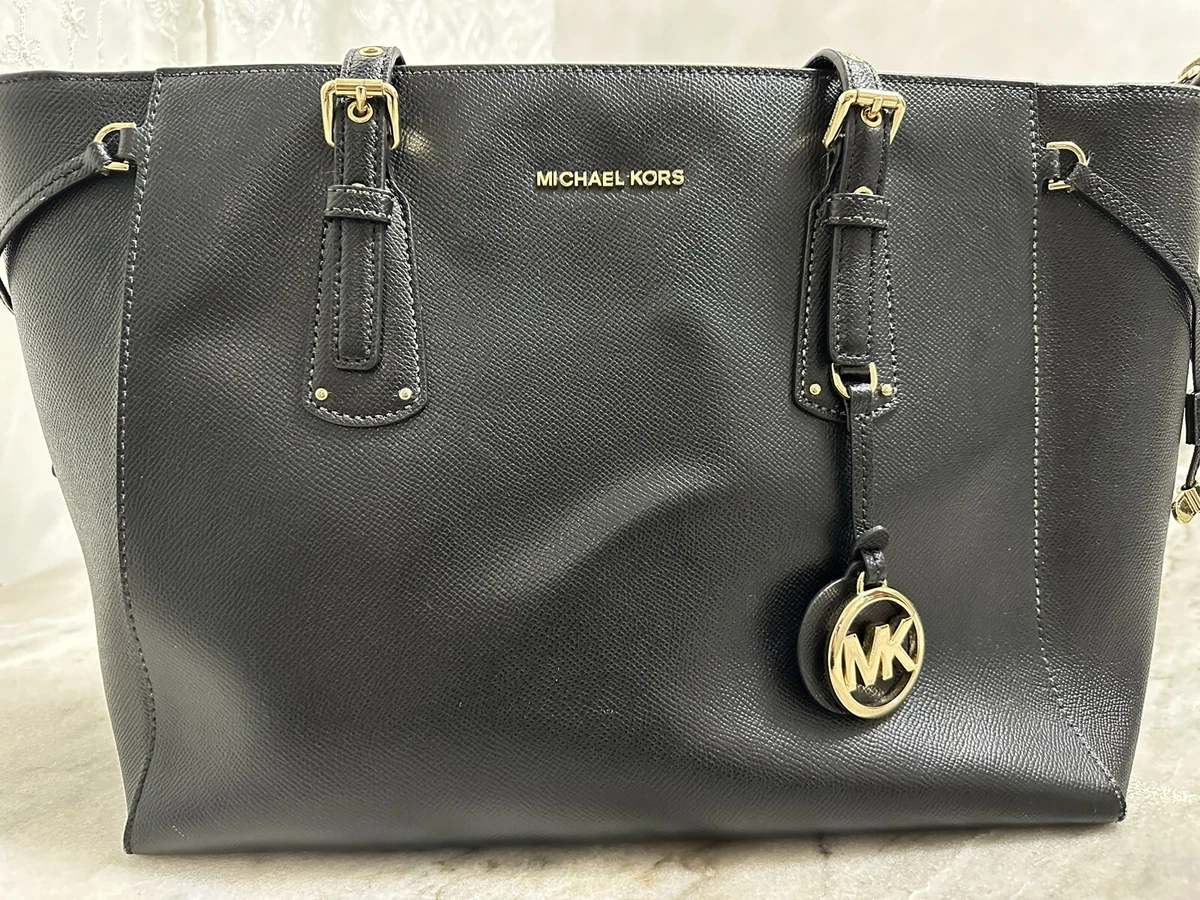 Michael Kors Women's Voyager Medium Crossgrain Leather Tote Bag