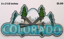 COLORADO STATE TITLE travel scrapbook premade paper piecing 3D die cut by Rhonda