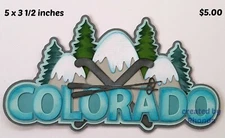COLORADO STATE TITLE travel scrapbook premade paper piecing 3D die cut by Rhonda