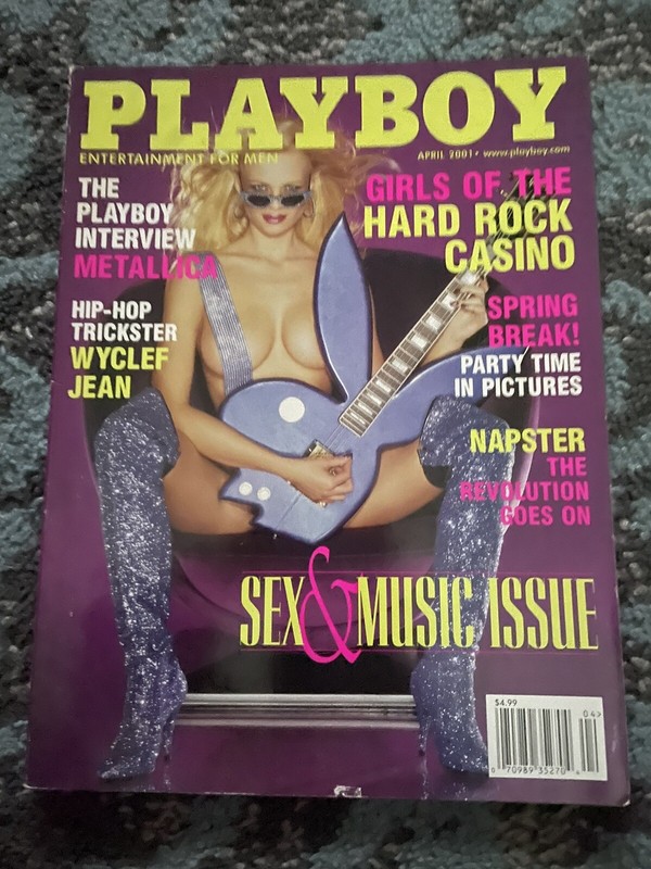 Playboy April 2001 Playmate Katie Lohmann, Metallica, Wyclef Jean