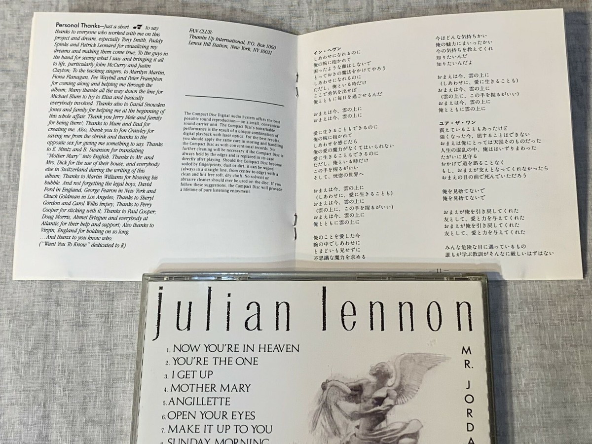 JULIAN LENNON Mr. Jordan JAPAN CD VJD-32208 w/OBI+BOOKLET 3,008