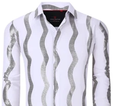 Men's Beautiful S.Couture Shirt,Italian Style,Stretch S to 2XL….A5.A