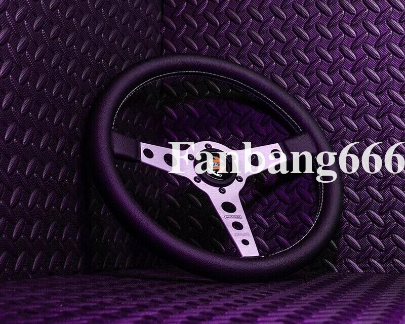 MOMO prototipo 345mm （350mm） 350mm 14' MOMO prototipo Genuine Leather Thickened Spoke Sport