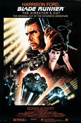 BLADE RUNNER (1982) ORIGINAL MOVIE POSTER - 1992 DIRECTOR'S CUT  -  ROLLED - 2-S