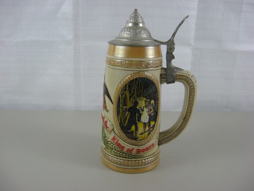 Vintage Budweiser Anheuser Busch Lidded Beer Stein Limited Edition "E" Series - 第 1/9 張圖片