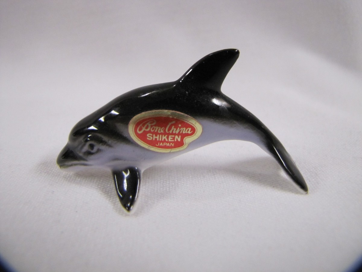 Shiken Dolphin Figurine Shiken Bone China Porcelain Vintage | eBay