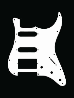 Pickguard Standard 11-Loch 1-lagig weiss HSS